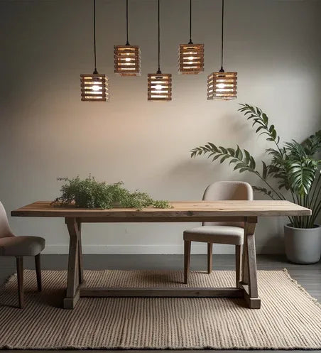 Lyon Brown 5 Series Hanging Lamp - ArtyCraftz.com