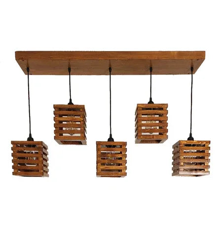 Lyon Brown 5 Series Hanging Lamp - ArtyCraftz.com