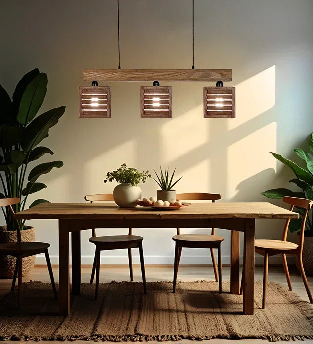 Lyon Brown Wooden Series Hanging Lamp - ArtyCraftz.com