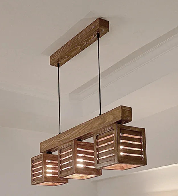 Lyon Brown Wooden Series Hanging Lamp - ArtyCraftz.com