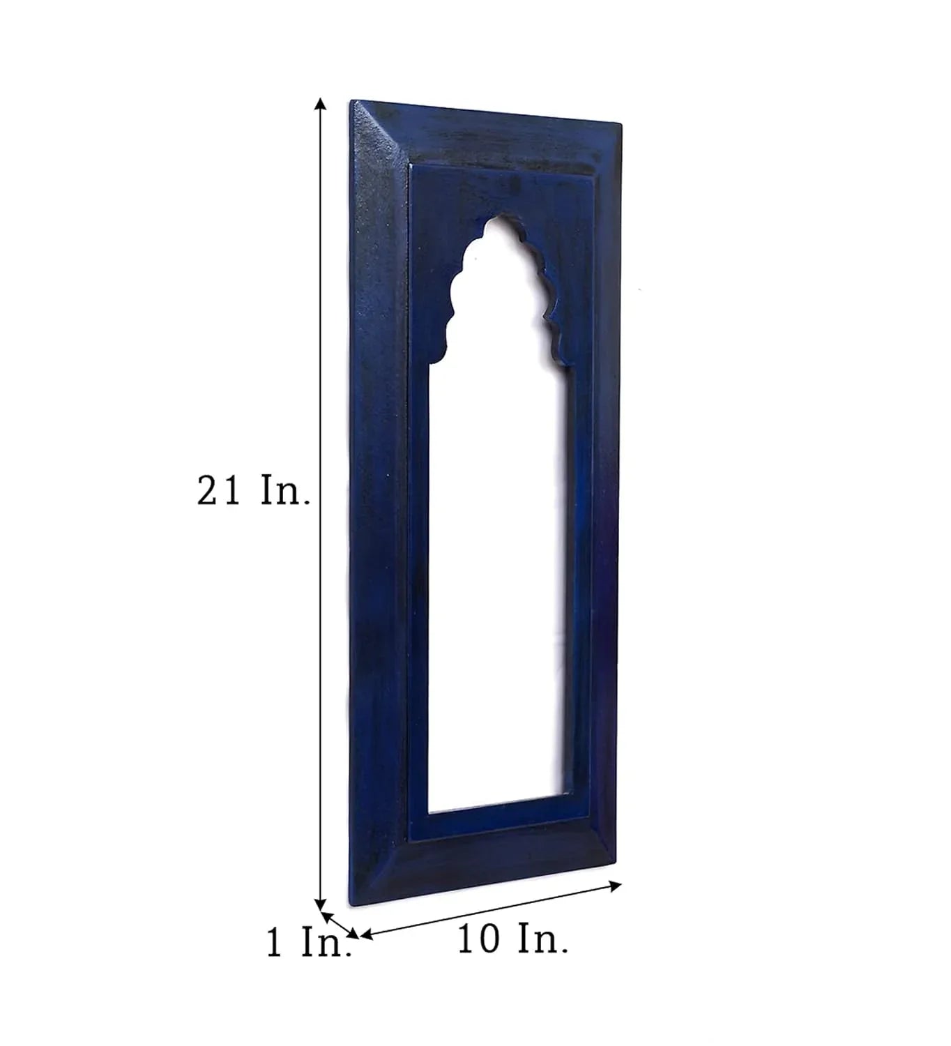 MDF Wall Hanging Carving Jharokha Frame in Blue Colour - ArtyCraftz.com
