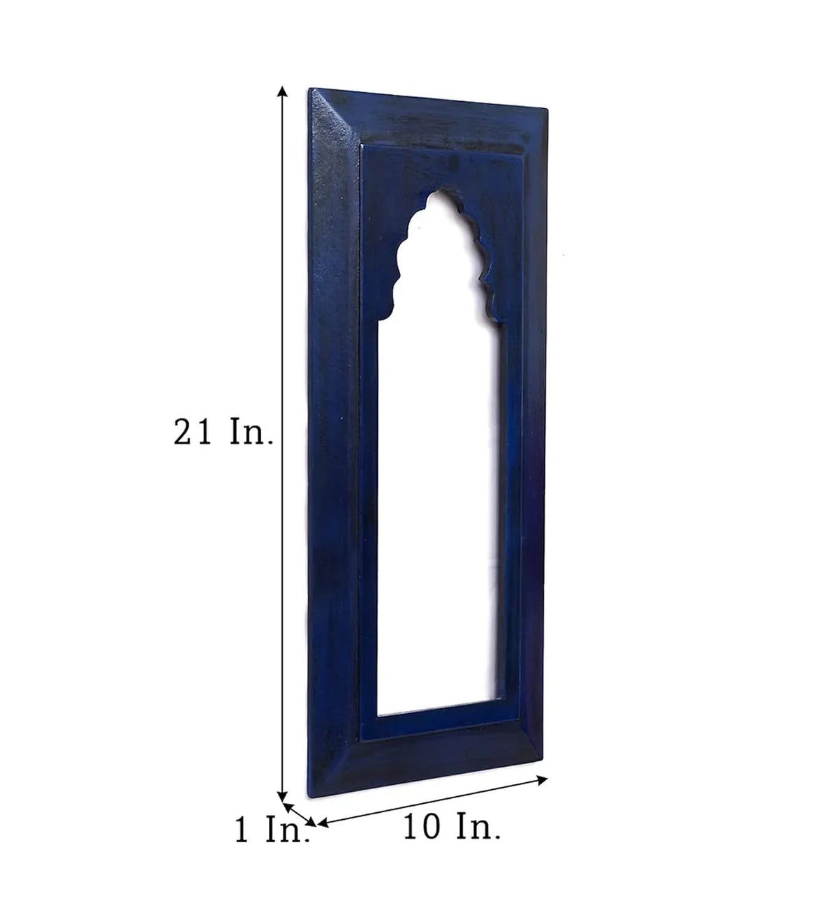 MDF Wall Hanging Carving Jharokha Frame in Blue Colour - ArtyCraftz.com