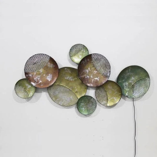 Aurora Circles LED Iron Wall Art - ArtyCraftz.com