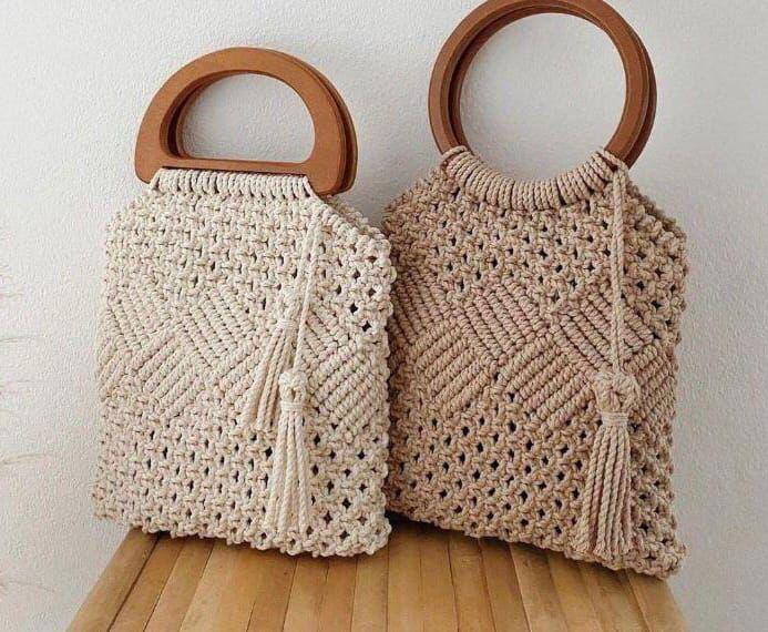 Macrame Handbag for Casual Use and Party Use - ArtyCraftz.com