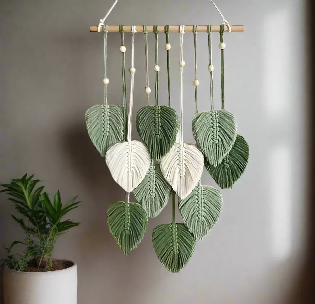 Macrame Leaf Wall Hanging-ArtyCraftz.com