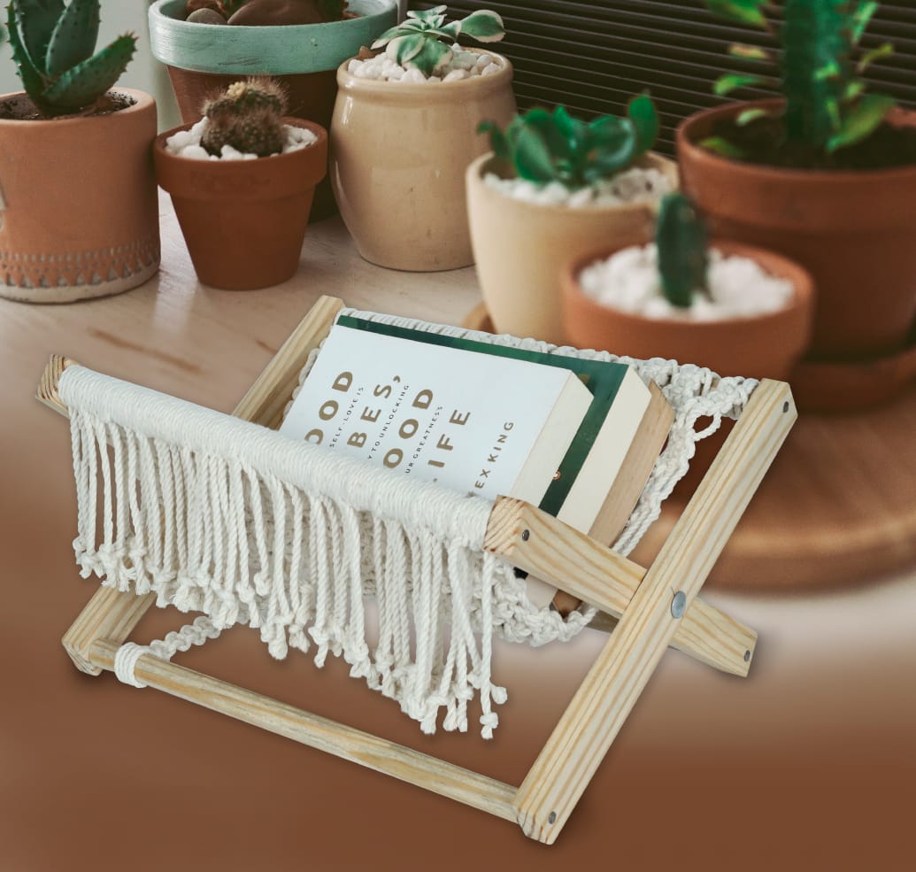 Macrame Magazine Holder