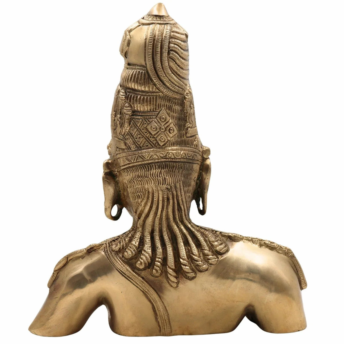 Magnificent Brass Ardhanarishwara Bust Idol-ArtyCraftz.com