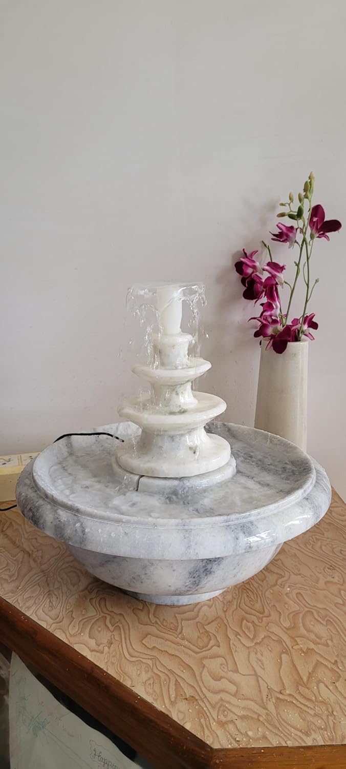 Marble Water Fountain 15 Inch-ArtyCraftz.com