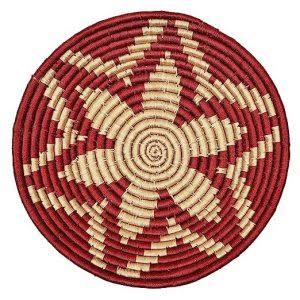 Handwoven Red Sabai Grass Wall Plate