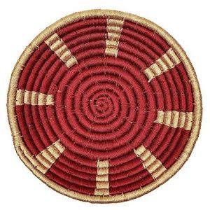 Handwoven Red Sabai Grass Wall Plate