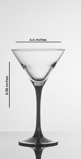 Martini Glass Set of 6 Elegant Cocktail Glasses-ArtyCraftz.com