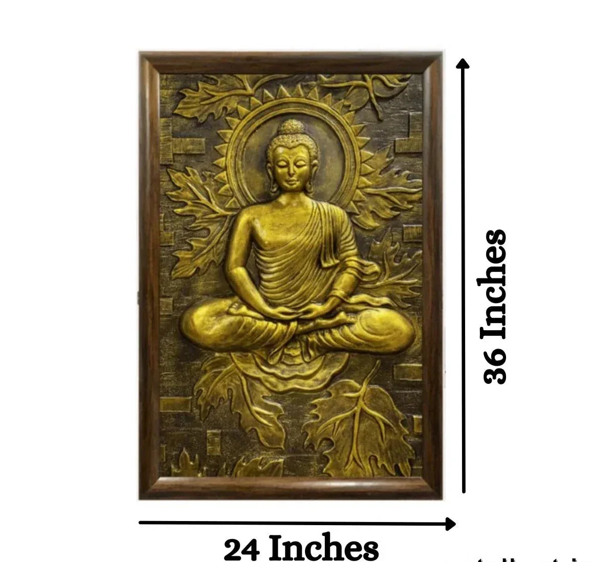 Meditating Gautam Buddha Resin Wall Mural-ArtyCraftz.com