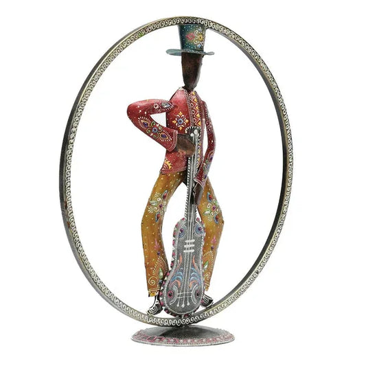 Metal Multicolour Guitar Man Table Decor-ArtyCraftz.com