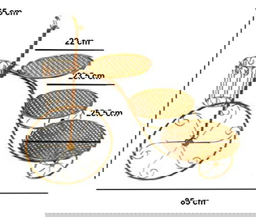 Metal 3 Tier Cycle Cupcake Dessert Stand - ArtyCraftz.com