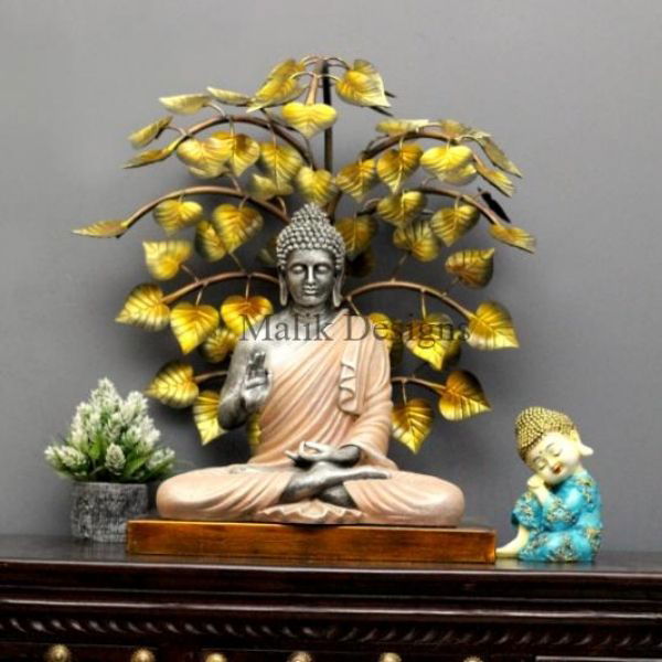 Metal Buddha Decor Living Room | Kidz Room | Office Decoration - ArtyCraftz.com
