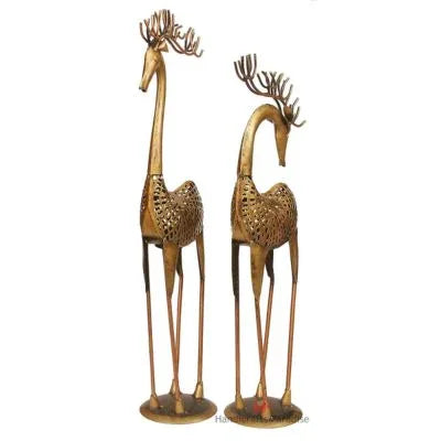 Metal Deer Showpiece Candle Holder