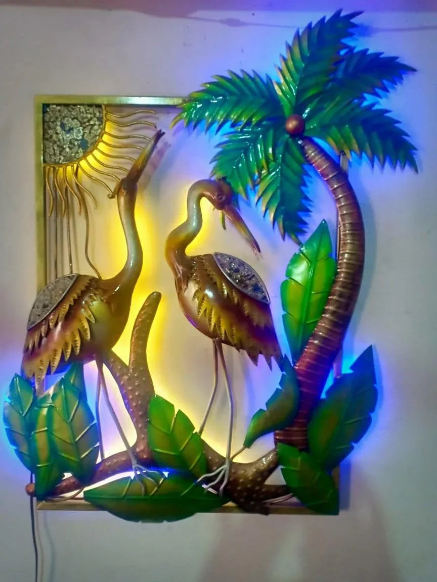 Metal Ducks with Led for Wall Decor
