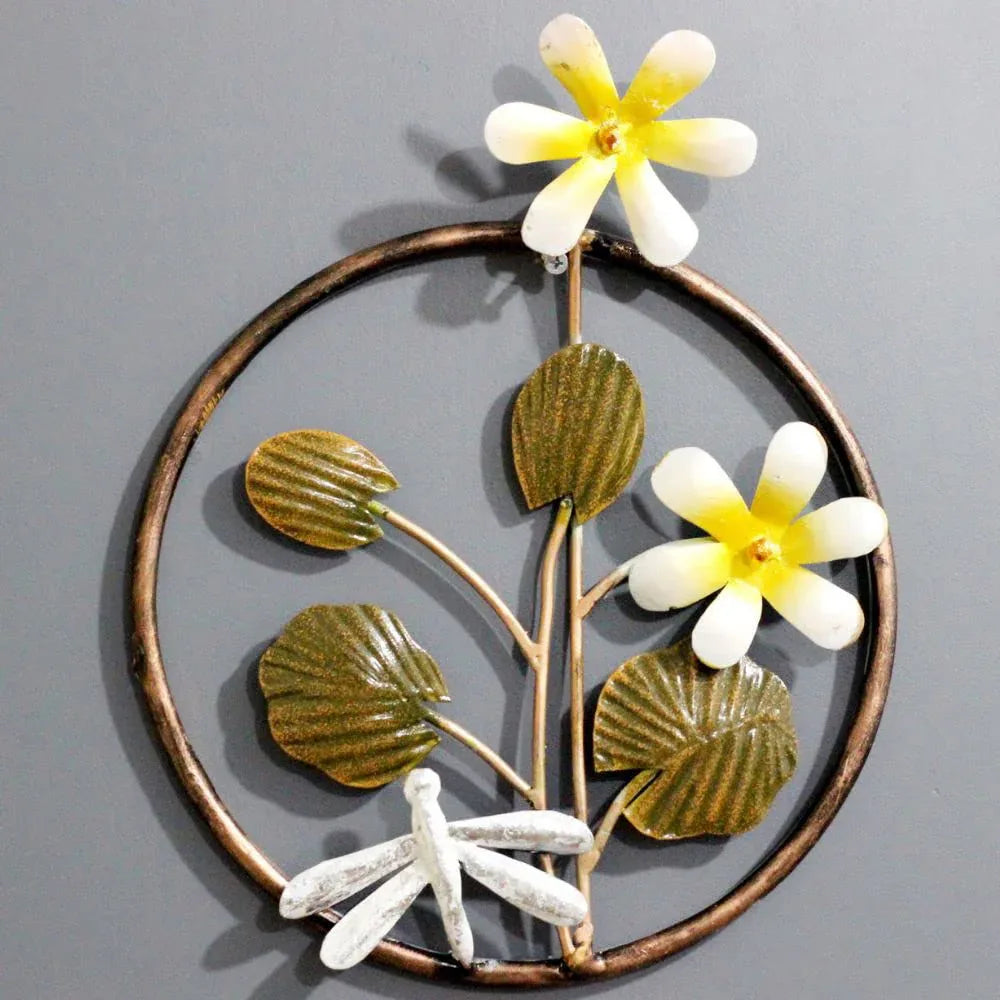 Metal Flower with Circle Wall Art - ArtyCraftz.com