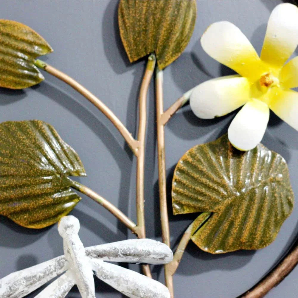 Metal Flower with Circle Wall Art - ArtyCraftz.com