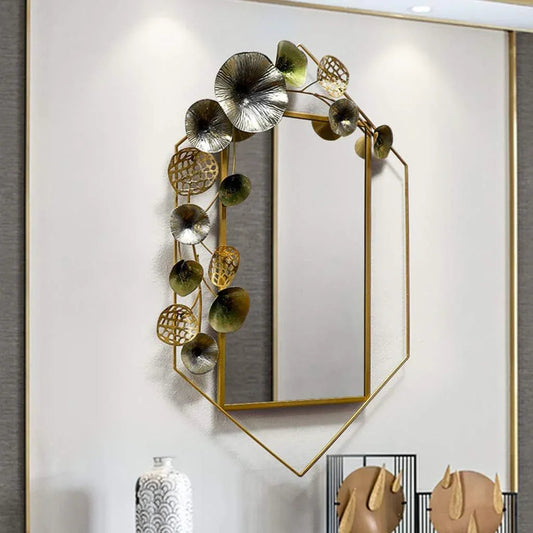 Metal Geometric Dimensional Wall Mirror-ArtyCraftz.com