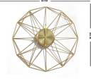 Metal Golden Star 24 Inches Wall Clock - ArtyCraftz.com