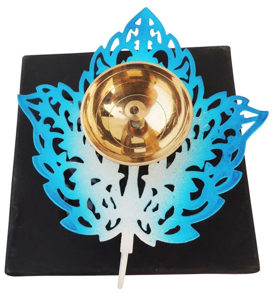 Metal Leaf Shaped Diya