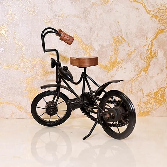 Metal Miniature Decorative Cycle Showpiece, Black - ArtyCraftz.com