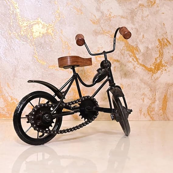 Metal Miniature Decorative Cycle Showpiece, Black - ArtyCraftz.com
