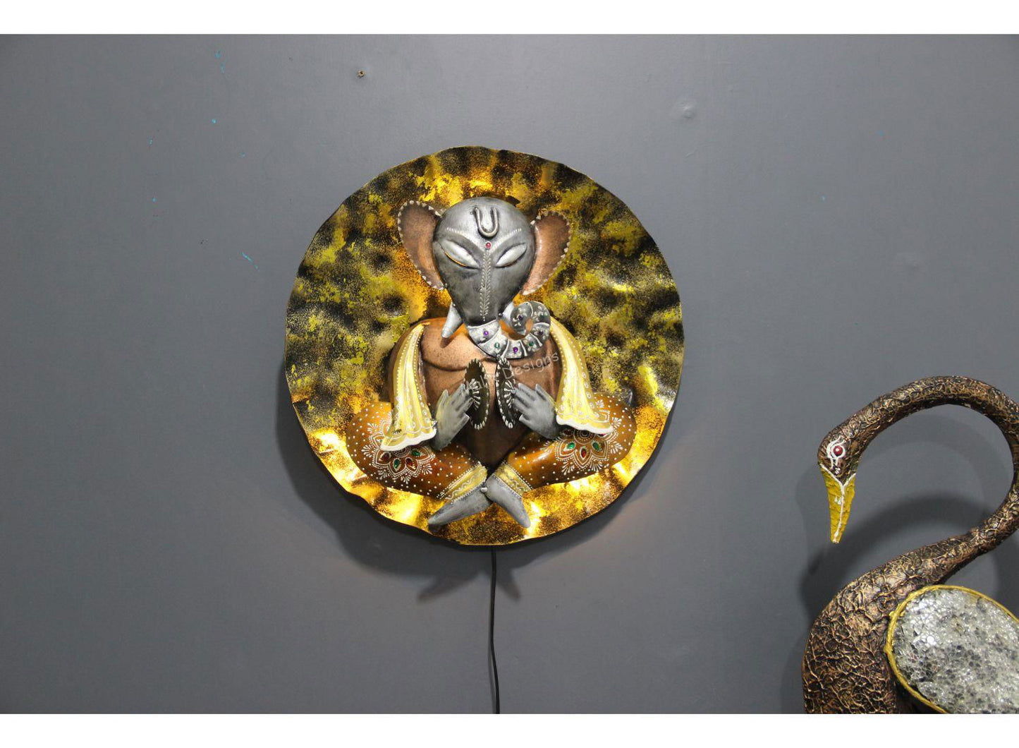 Metal Multicolor Spiritual Decorative Plates for Wall Hanging - ArtyCraftz.com