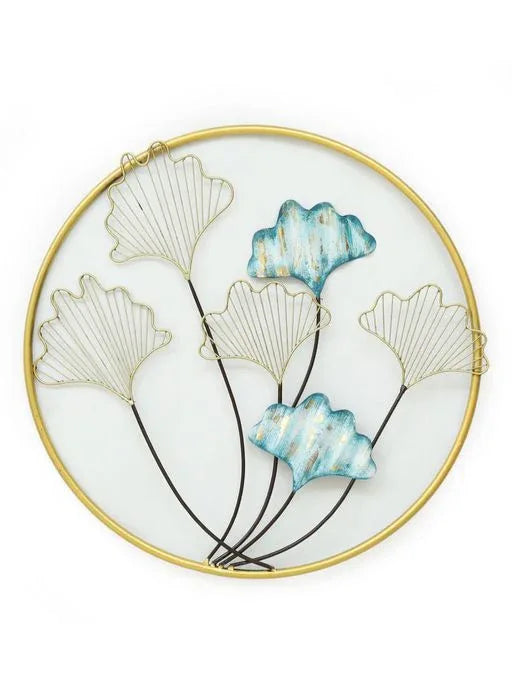 Metal Nora Ginko Leaf Wall Decor