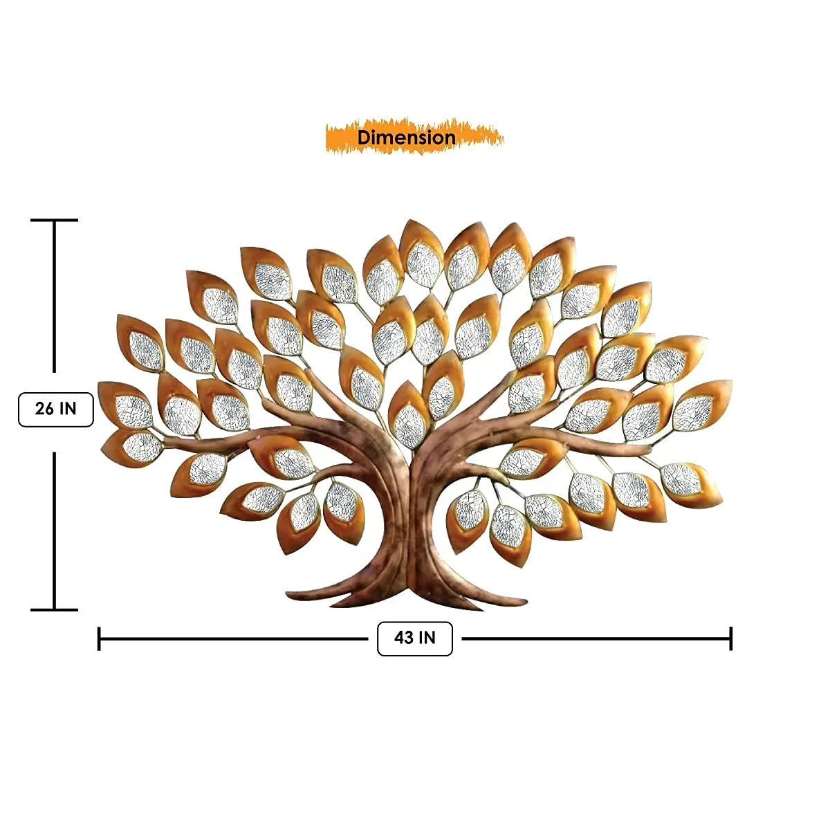 Metal Oak Mosaic Tree Wall Decor-ArtyCraftz.com