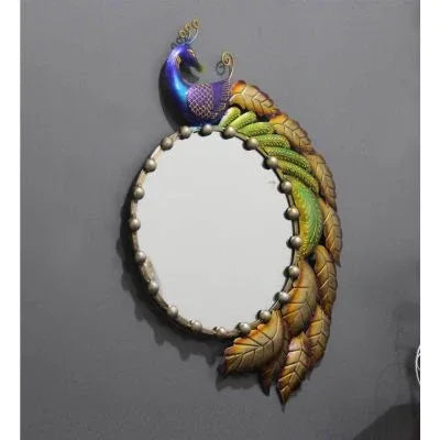 Amazing Metal Peacock Decorative Wall Mirror