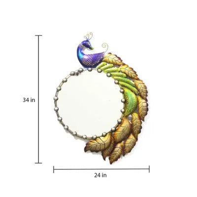 Amazing Metal Peacock Decorative Wall Mirror