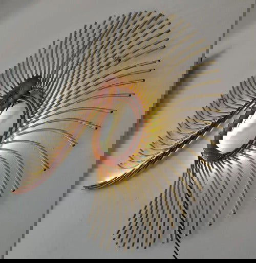 Metal Peacock With LED Wall Art