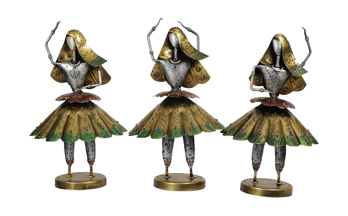 Metal Rajasthani Village Ladies Figurines - ArtyCraftz.com