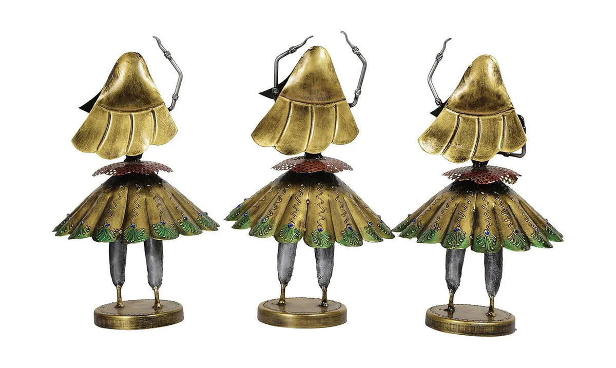 Metal Rajasthani Village Ladies Figurines - ArtyCraftz.com