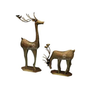 Handcrafted Metal Deer Set for Showpiece - ArtyCraftz.com