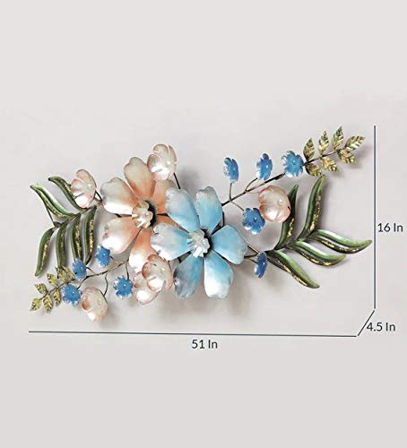 Metal Shiny Flowers Wall Art