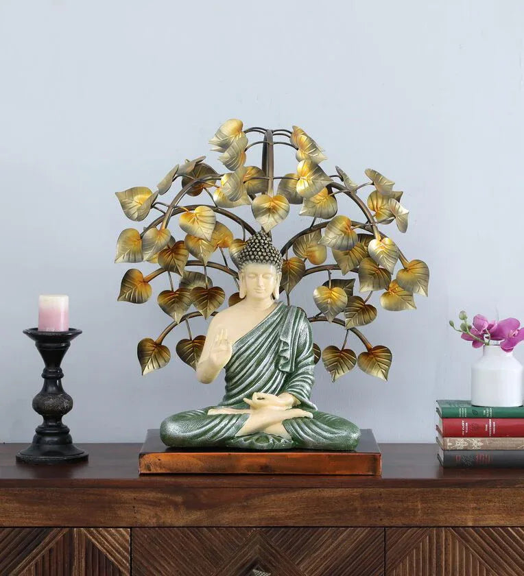 Metal Tree With Buddha Idol - ArtyCraftz.com