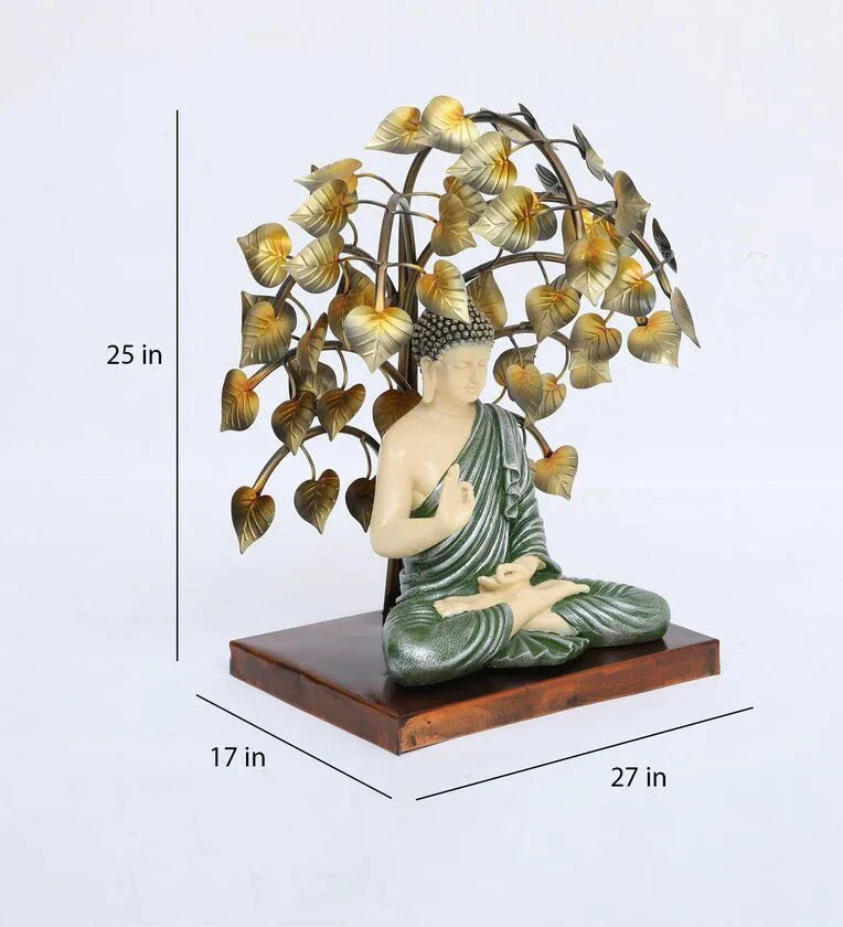 Metal Tree With Buddha Idol - ArtyCraftz.com