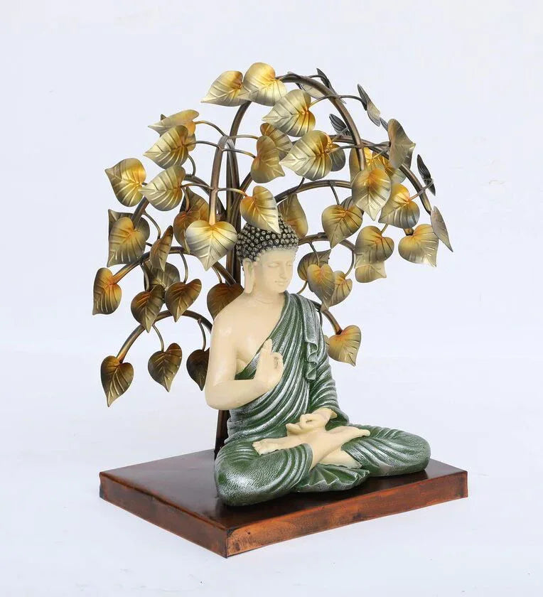 Metal Tree With Buddha Idol - ArtyCraftz.com