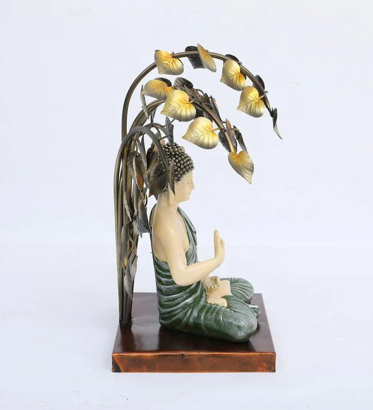 Metal Tree With Buddha Idol - ArtyCraftz.com