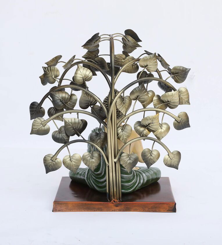 Metal Tree With Buddha Idol - ArtyCraftz.com