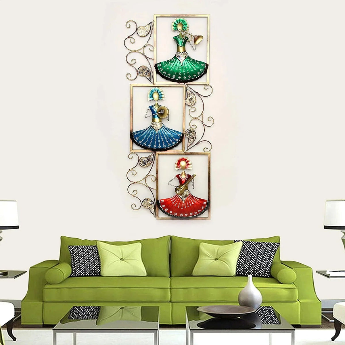 Metal Wall Mounted Frame Doll 53 inches X 21 inches X 3.2 Inches - ArtyCraftz.com