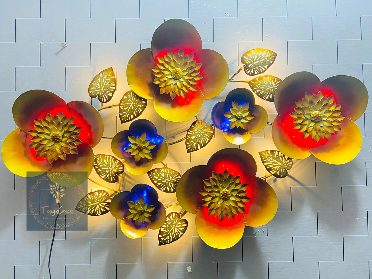Metal Zara Flower Wall Art-ArtyCraftz.com