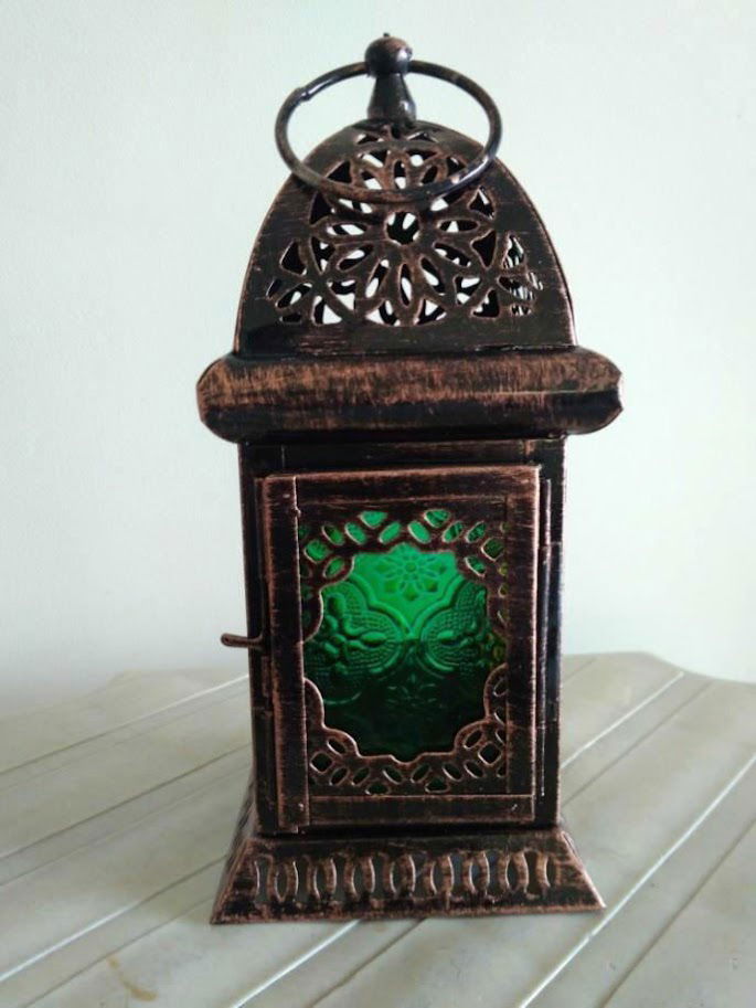 Metal and Glass Lanterns Set of 1 Pieces - ArtyCraftz.com