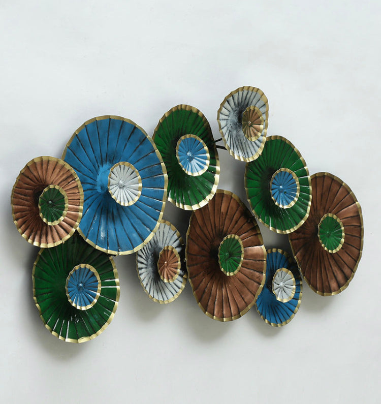 Metallic Multicolor Plates Wall Art-ArtyCraftz.com