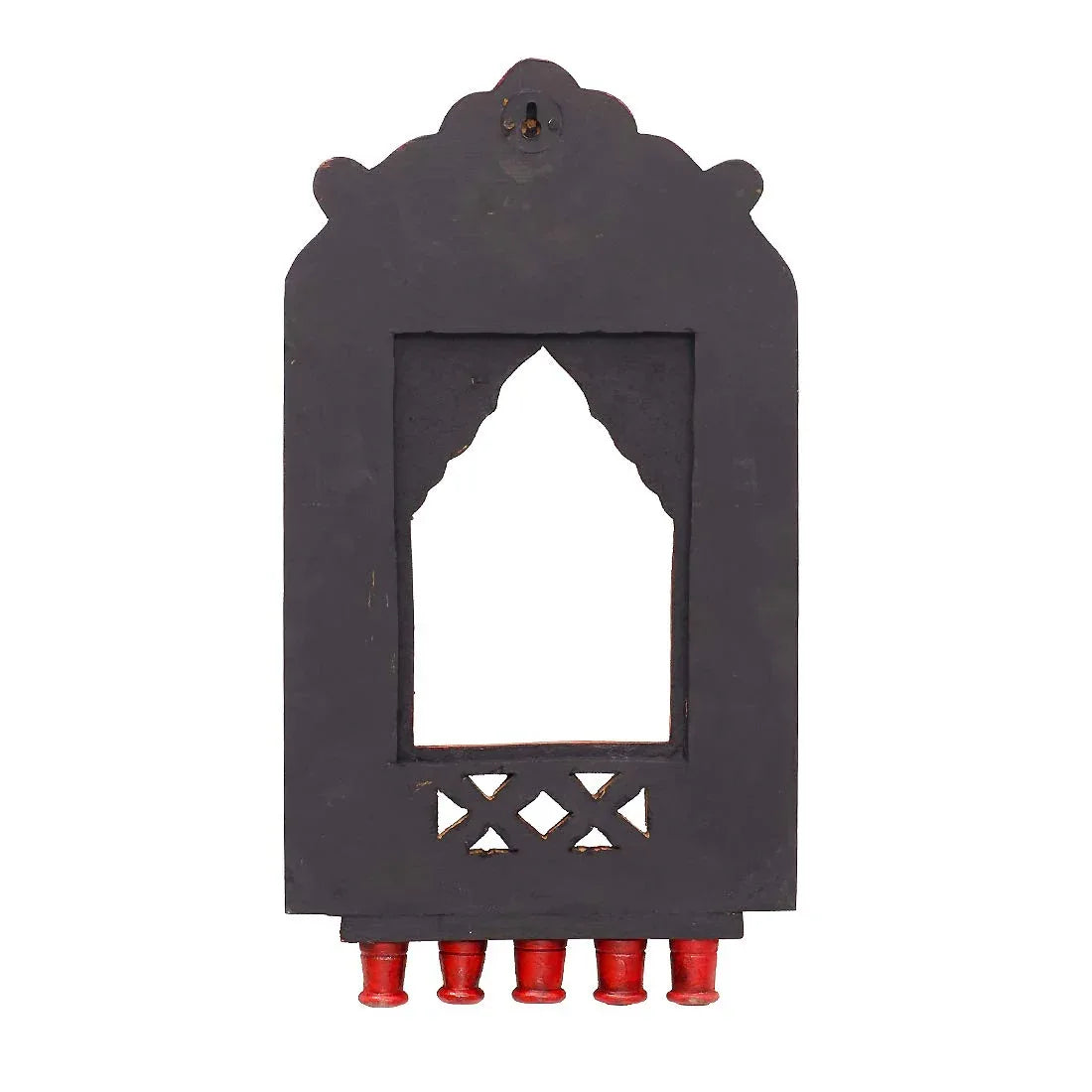 Mina Solid Wood Hand Painted Wall Hanging Jharokha