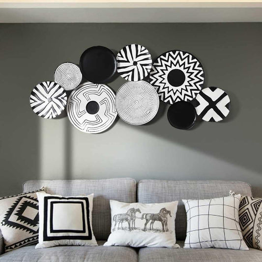 Modern Black White Iron Wall Art Decor -ArtyCraftz.com