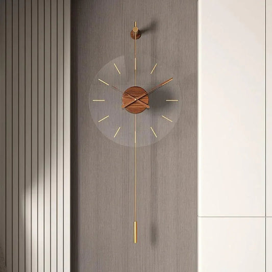 Modern Minimalist Gold Acrylic Wall Clock-ArtyCraftz.com
